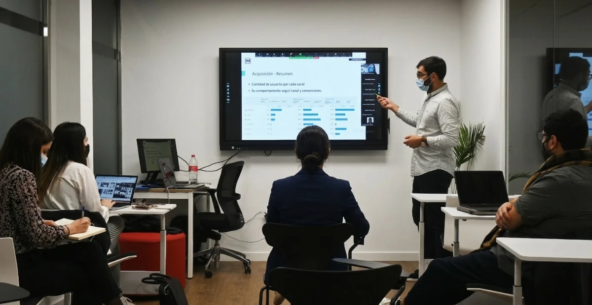 Georgy Japaridze impartiendo clases de marketing digital en Barcelona